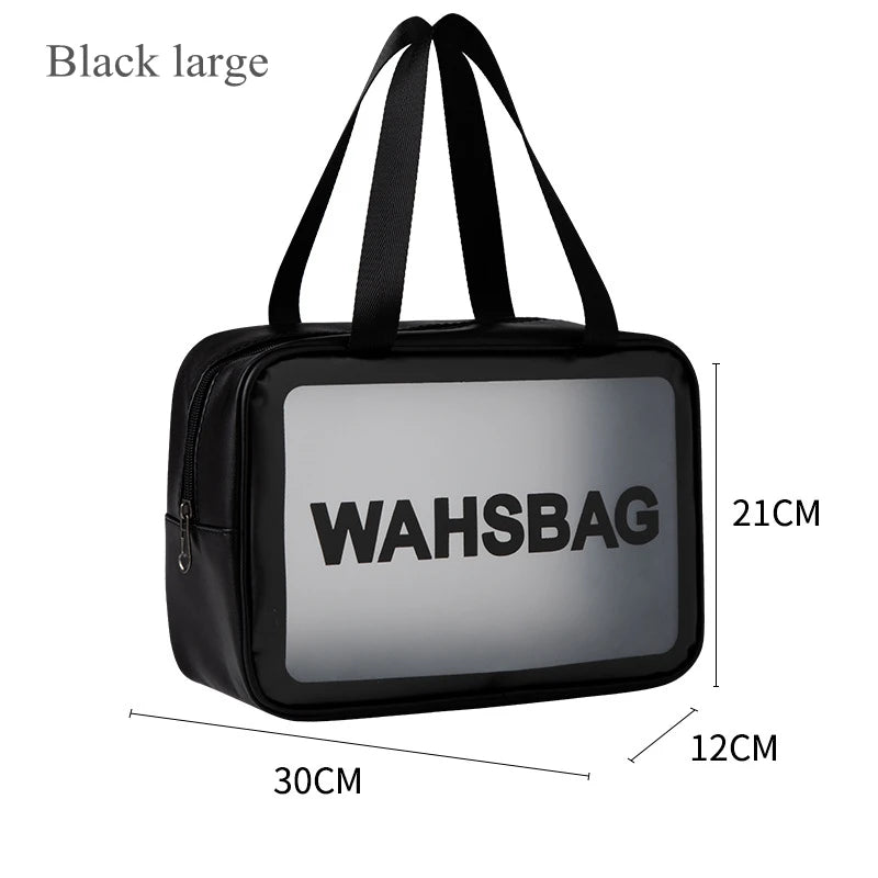 Travel Storage Toiletry Organize Women Waterproof PVC Cosmetic Portable Bag Transparent Zipper Make Up Case Female Wash Kit
