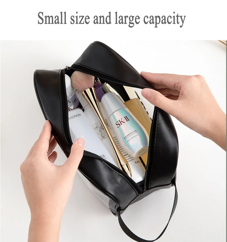 Travel Storage Toiletry Organize Women Waterproof PVC Cosmetic Portable Bag Transparent Zipper Make Up Case Female Wash Kit