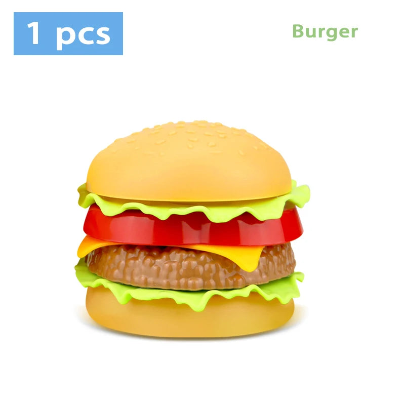 Children Pretend Simulation Food Toys Baby Play House Hamburger Hot dog French Fries Kitchen Set Toys Fast Food Educational Toys