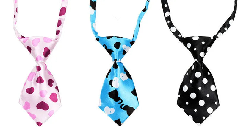 25/50/100pcs Bulk Dog Ties Mix Colors Cat Dog Neckties Dog Grooming Accessories Adjustable Small Dogs Bowties Supplies