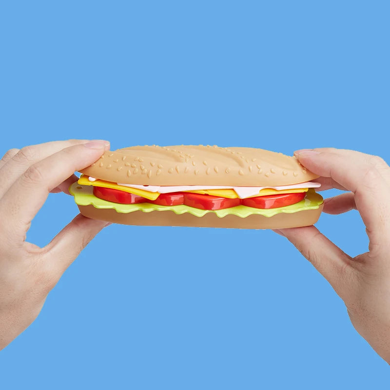 Children Pretend Simulation Food Toys Baby Play House Hamburger Hot dog French Fries Kitchen Set Toys Fast Food Educational Toys