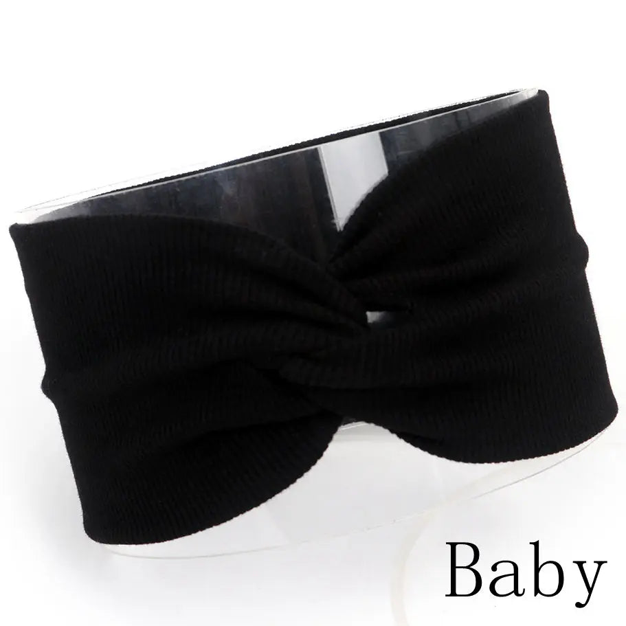 Baby Headband Mommy Twist Hairband For Women Girls Turban Mother Daughter Hair Accessories Cotton Newborn Head Wrap 2pcs/Set