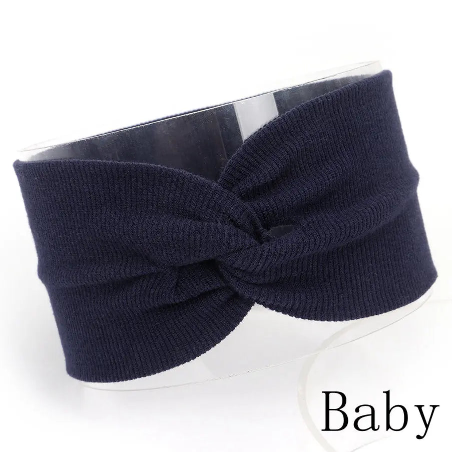 Baby Headband Mommy Twist Hairband For Women Girls Turban Mother Daughter Hair Accessories Cotton Newborn Head Wrap 2pcs/Set