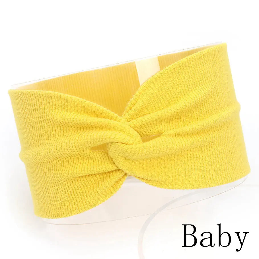 Baby Headband Mommy Twist Hairband For Women Girls Turban Mother Daughter Hair Accessories Cotton Newborn Head Wrap 2pcs/Set