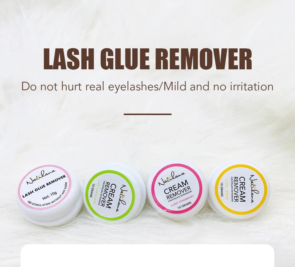NATUHANA Fruit Flavour Eyelash Remover Glue Quick Unloading Adhesive Professional Cream Remover for Eyeslashes Makeup Tools