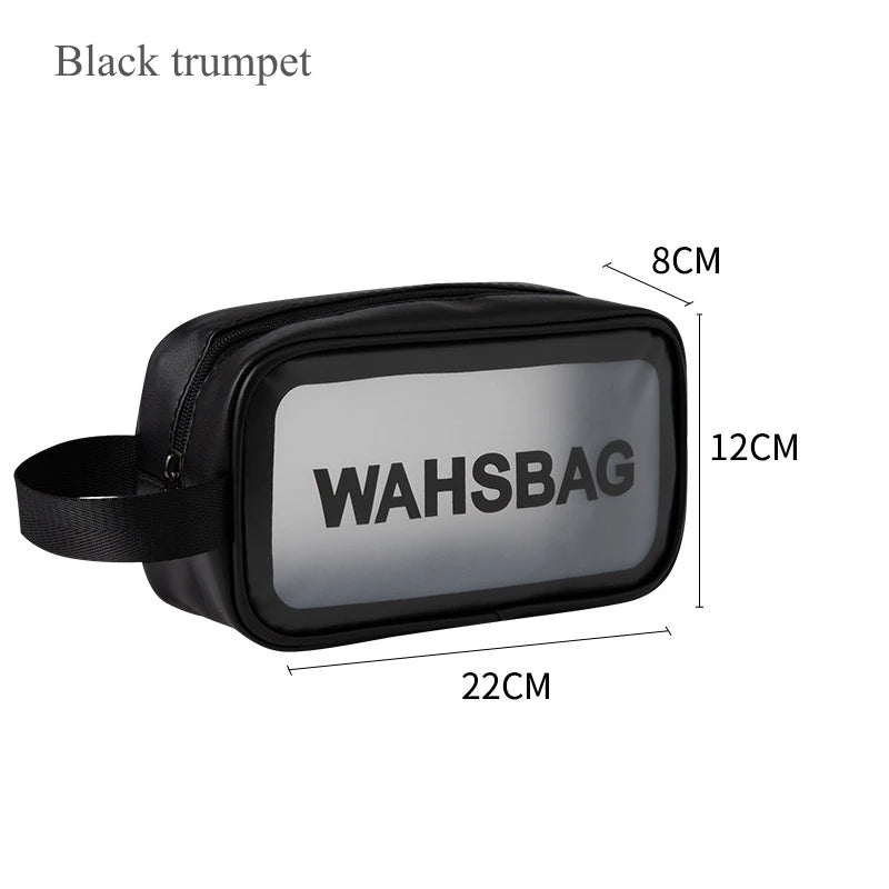 Travel Storage Toiletry Organize Women Waterproof PVC Cosmetic Portable Bag Transparent Zipper Make Up Case Female Wash Kit