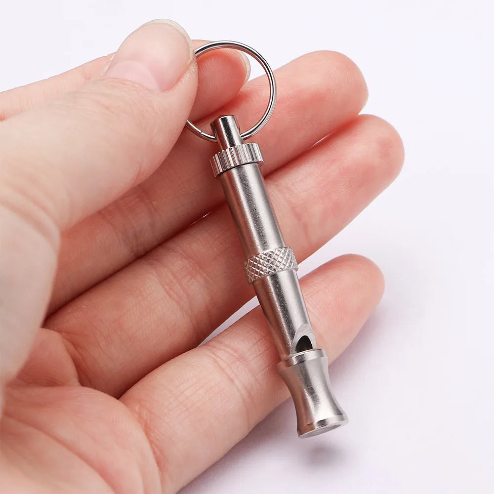 New 1pcs Wholesale High quality Pet Training Adjustable Ultrasonic Sound Key chain Dog Whistle Make Dog Stop Barking Whistles