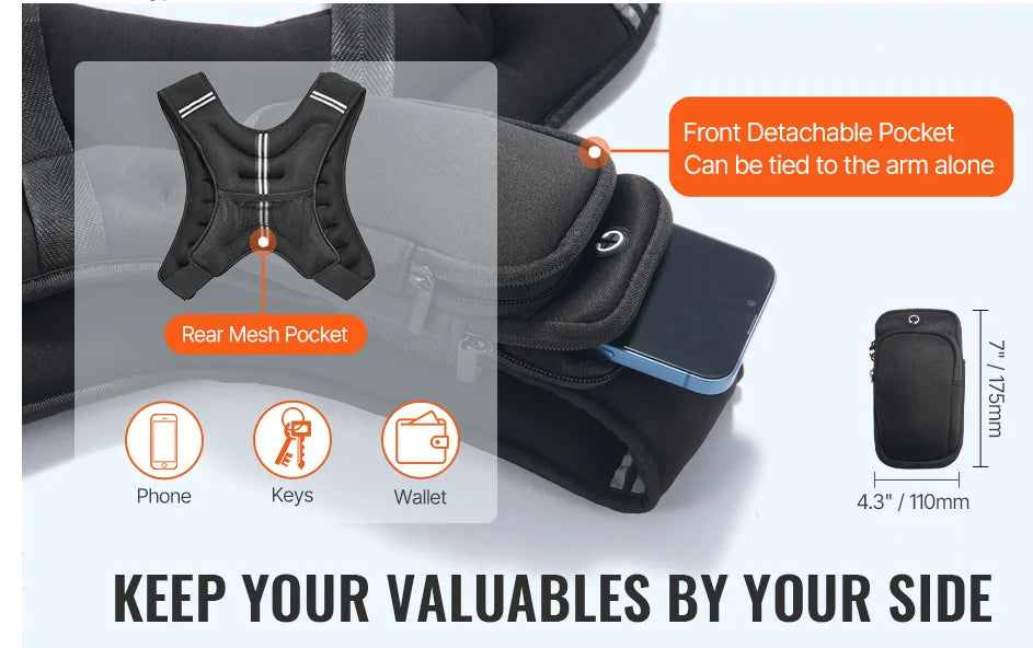 VEVOR 20lb Weighted Vest for Men Women Workout Equipment for Strength Training