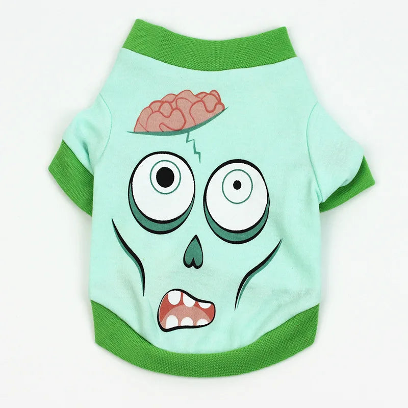 New Halloween Pet Clothes For Small Dogs Funny Dog Vest Cat Clothing Pet Hoodies Party Grimace Pumpkin Costume Puppy Up Outfit