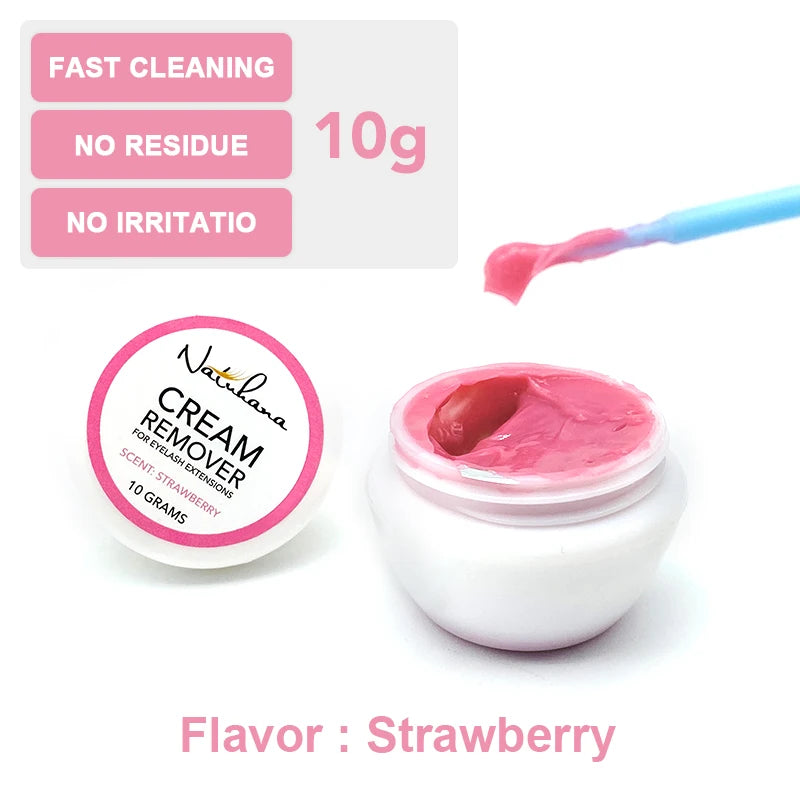 NATUHANA Fruit Flavour Eyelash Remover Glue Quick Unloading Adhesive Professional Cream Remover for Eyeslashes Makeup Tools