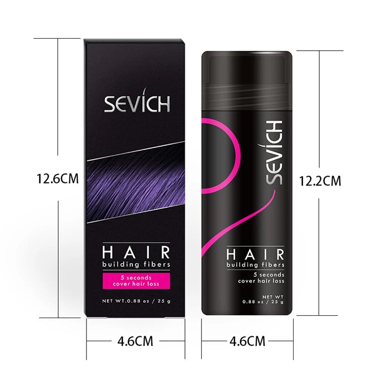 Sevich Hair fiber Spray 25g Keratin Hair Building Fibers Regrowth Powder Hair Root Cover Up Thickening Hair Loss Concealer Spray