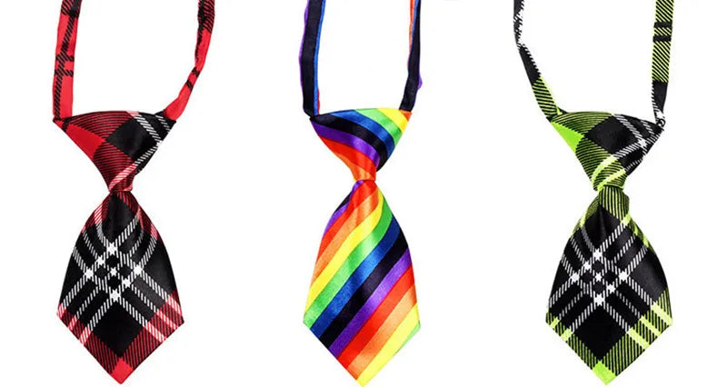 25/50/100pcs Bulk Dog Ties Mix Colors Cat Dog Neckties Dog Grooming Accessories Adjustable Small Dogs Bowties Supplies