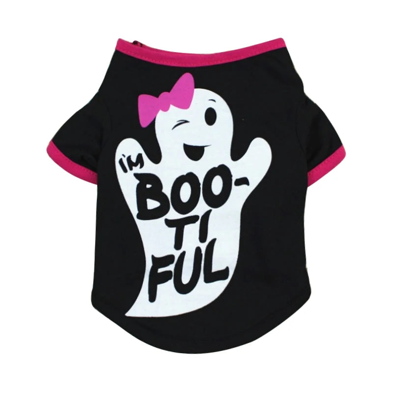 New Halloween Pet Clothes For Small Dogs Funny Dog Vest Cat Clothing Pet Hoodies Party Grimace Pumpkin Costume Puppy Up Outfit
