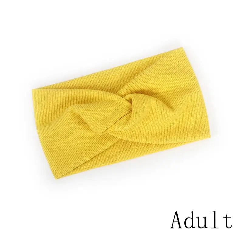 Baby Headband Mommy Twist Hairband For Women Girls Turban Mother Daughter Hair Accessories Cotton Newborn Head Wrap 2pcs/Set