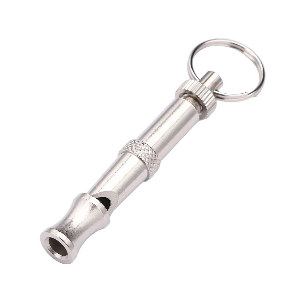 New 1pcs Wholesale High quality Pet Training Adjustable Ultrasonic Sound Key chain Dog Whistle Make Dog Stop Barking Whistles