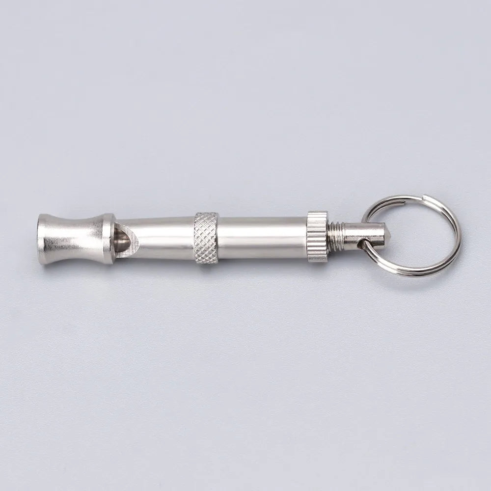 New 1pcs Wholesale High quality Pet Training Adjustable Ultrasonic Sound Key chain Dog Whistle Make Dog Stop Barking Whistles