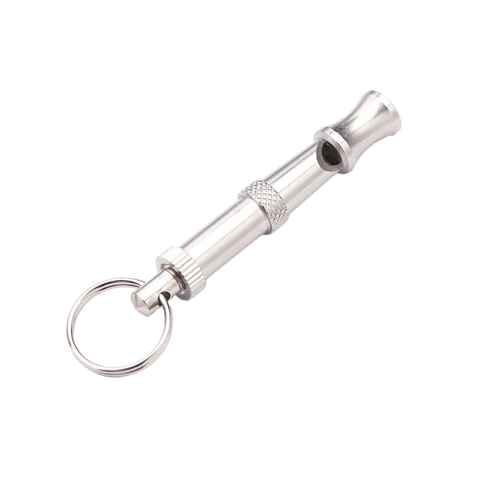 New 1pcs Wholesale High quality Pet Training Adjustable Ultrasonic Sound Key chain Dog Whistle Make Dog Stop Barking Whistles