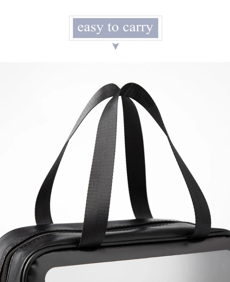 Travel Storage Toiletry Organize Women Waterproof PVC Cosmetic Portable Bag Transparent Zipper Make Up Case Female Wash Kit