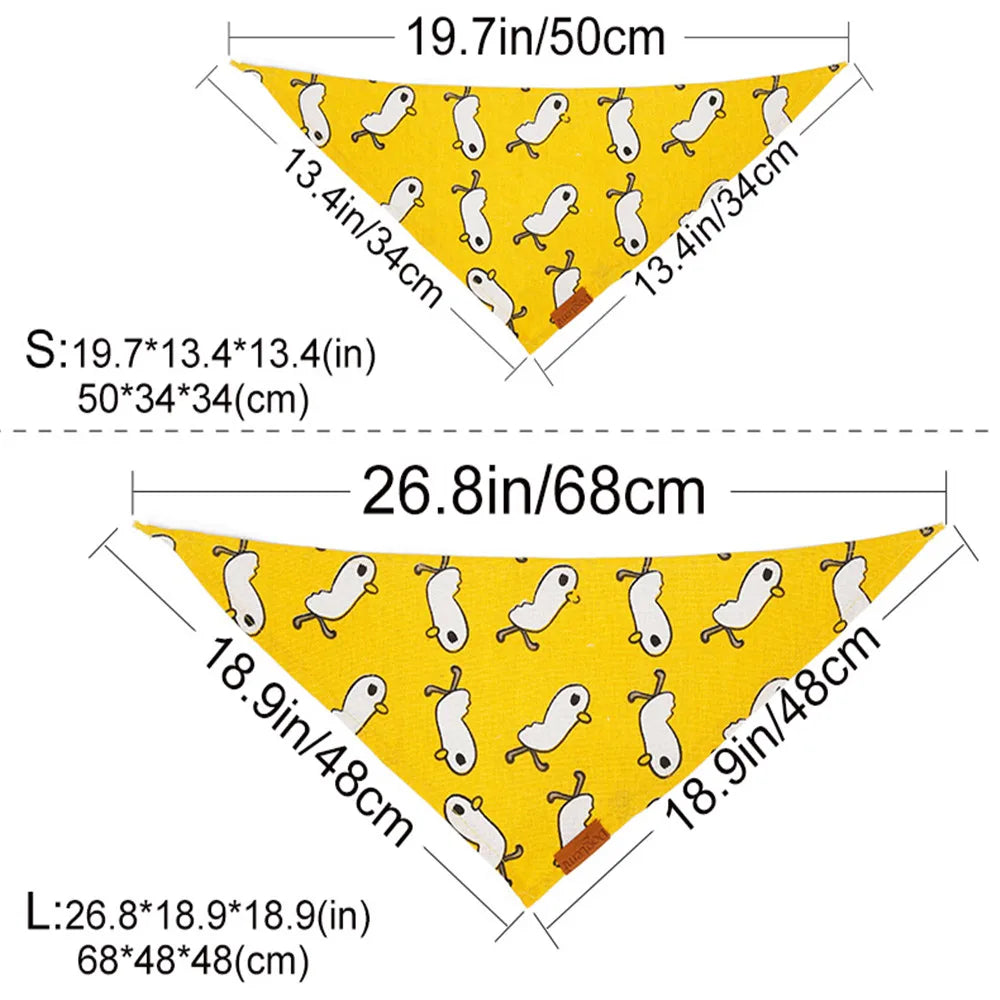 Dog Scarf Pet Dog Bandana Bib Pet Bandana Pet Accessories Triangular Bandage Adjustable Tie On for Cat Puppies Medium Large Dogs