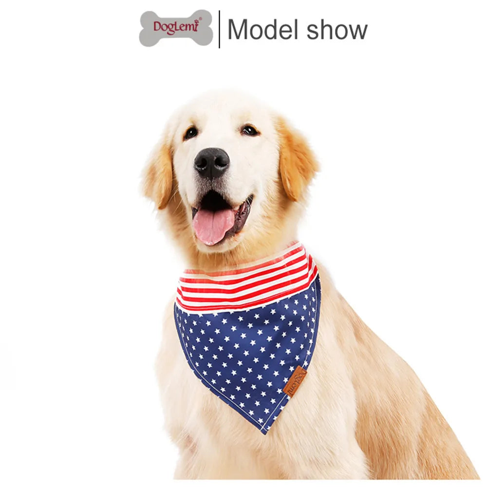 Dog Scarf Pet Dog Bandana Bib Pet Bandana Pet Accessories Triangular Bandage Adjustable Tie On for Cat Puppies Medium Large Dogs