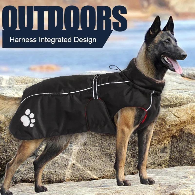 Pet Dog Clothes For Large Big Dogs Winter Warm Big Dog Jackets Padded Fleece Pet Coat Waterproof Design Dog Clothing Ropa Perro