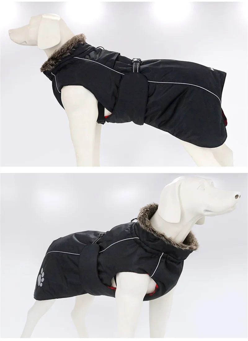 Pet Dog Clothes For Large Big Dogs Winter Warm Big Dog Jackets Padded Fleece Pet Coat Waterproof Design Dog Clothing Ropa Perro