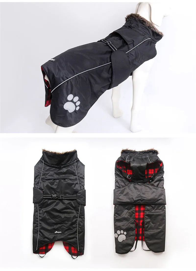 Pet Dog Clothes For Large Big Dogs Winter Warm Big Dog Jackets Padded Fleece Pet Coat Waterproof Design Dog Clothing Ropa Perro