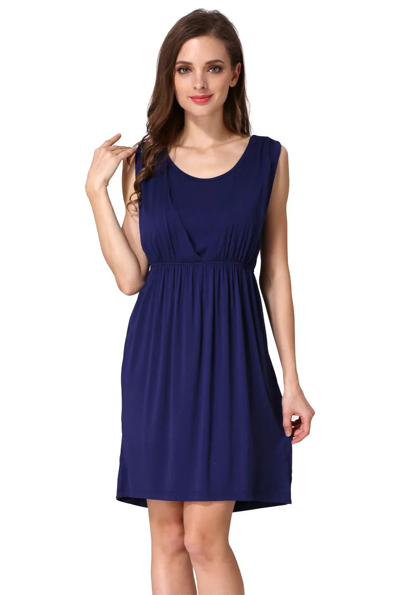Summer Maternity Clothes Breastfeeding Dress Sleeveless Maternity Dresses For Pregnant Women Lactation Vest Nursing Skirt
