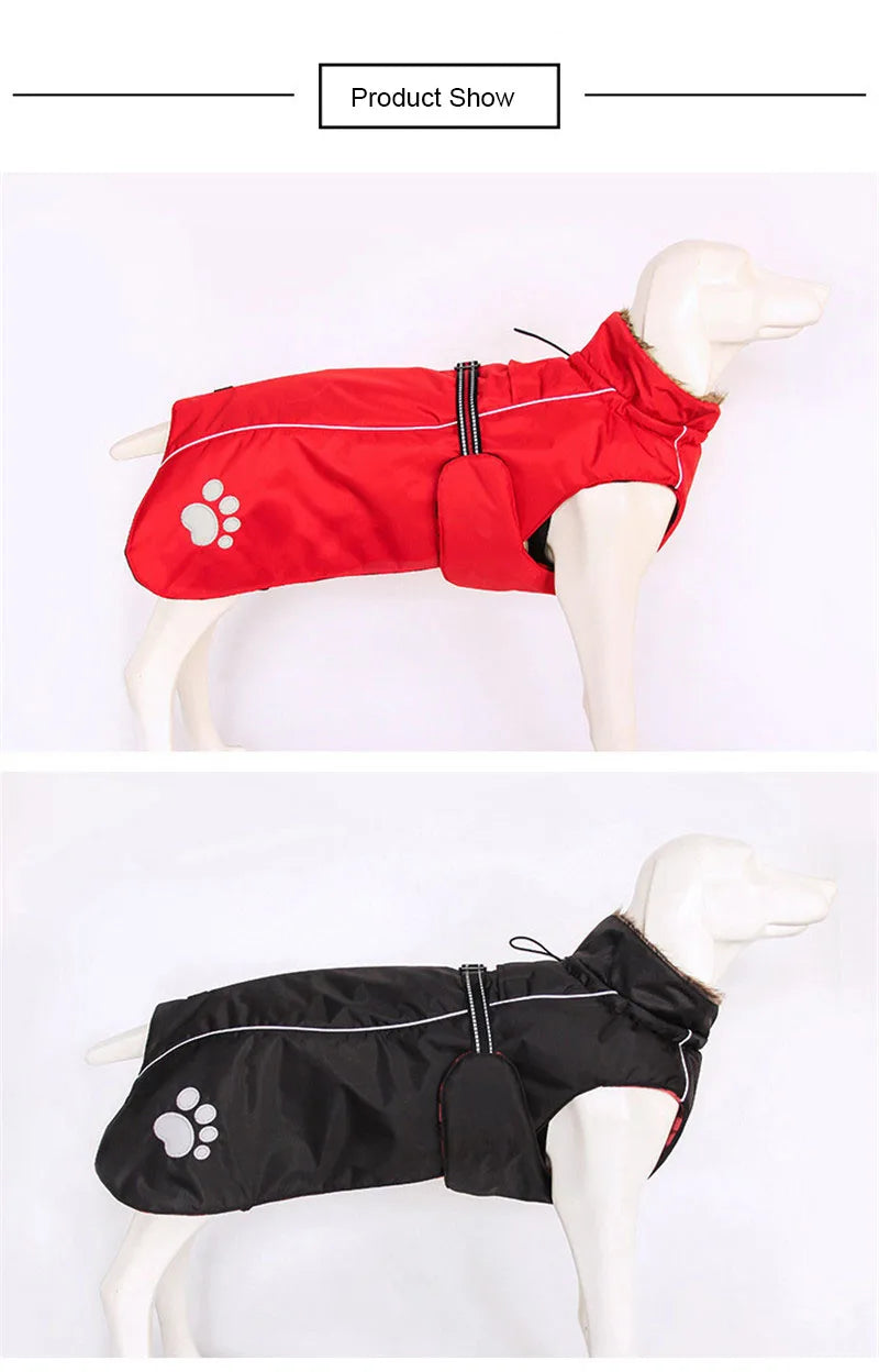 Pet Dog Clothes For Large Big Dogs Winter Warm Big Dog Jackets Padded Fleece Pet Coat Waterproof Design Dog Clothing Ropa Perro