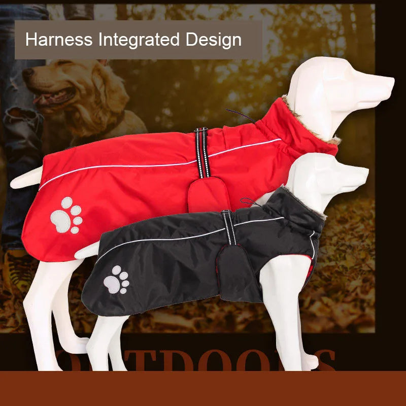 Pet Dog Clothes For Large Big Dogs Winter Warm Big Dog Jackets Padded Fleece Pet Coat Waterproof Design Dog Clothing Ropa Perro