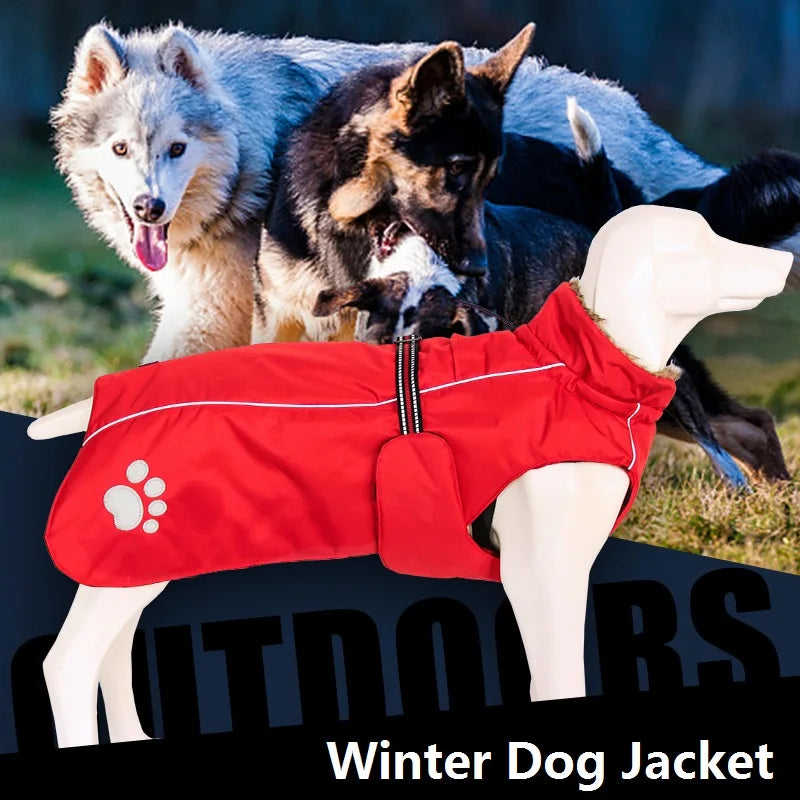 Pet Dog Clothes For Large Big Dogs Winter Warm Big Dog Jackets Padded Fleece Pet Coat Waterproof Design Dog Clothing Ropa Perro