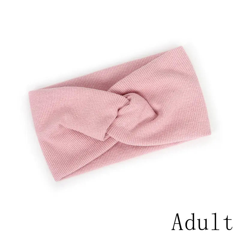 Baby Headband Mommy Twist Hairband For Women Girls Turban Mother Daughter Hair Accessories Cotton Newborn Head Wrap 2pcs/Set