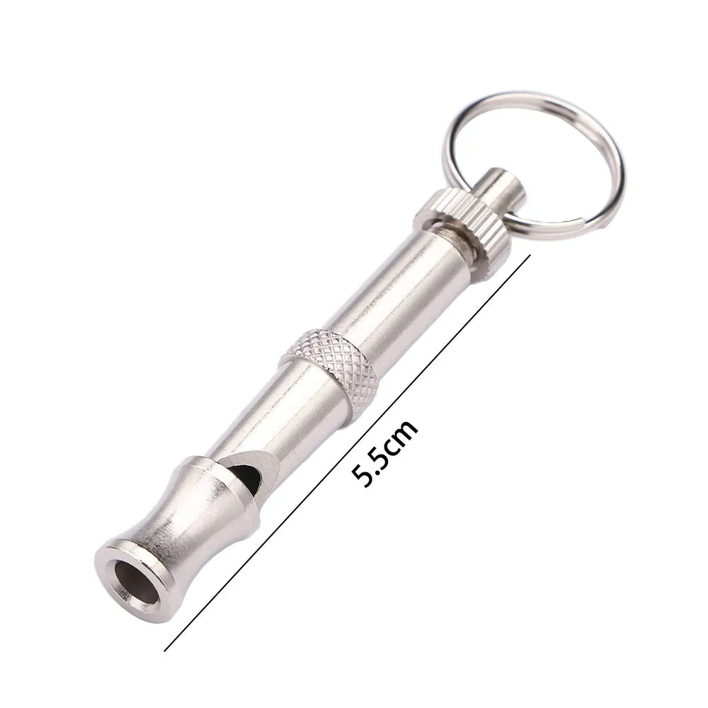 New 1pcs Wholesale High quality Pet Training Adjustable Ultrasonic Sound Key chain Dog Whistle Make Dog Stop Barking Whistles
