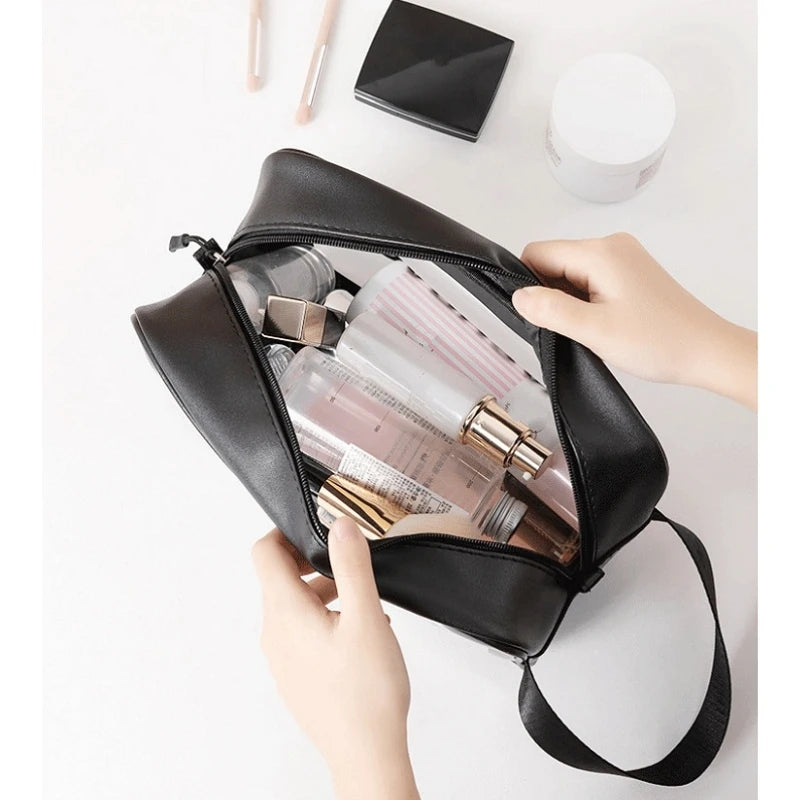 Travel Storage Toiletry Organize Women Waterproof PVC Cosmetic Portable Bag Transparent Zipper Make Up Case Female Wash Kit