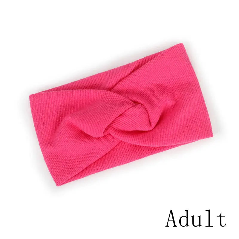 Baby Headband Mommy Twist Hairband For Women Girls Turban Mother Daughter Hair Accessories Cotton Newborn Head Wrap 2pcs/Set