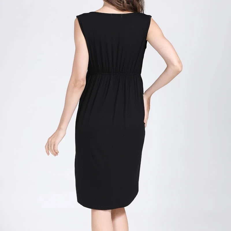 Summer Maternity Clothes Breastfeeding Dress Sleeveless Maternity Dresses For Pregnant Women Lactation Vest Nursing Skirt