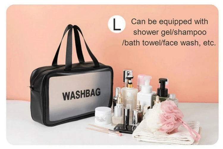 Travel Storage Toiletry Organize Women Waterproof PVC Cosmetic Portable Bag Transparent Zipper Make Up Case Female Wash Kit