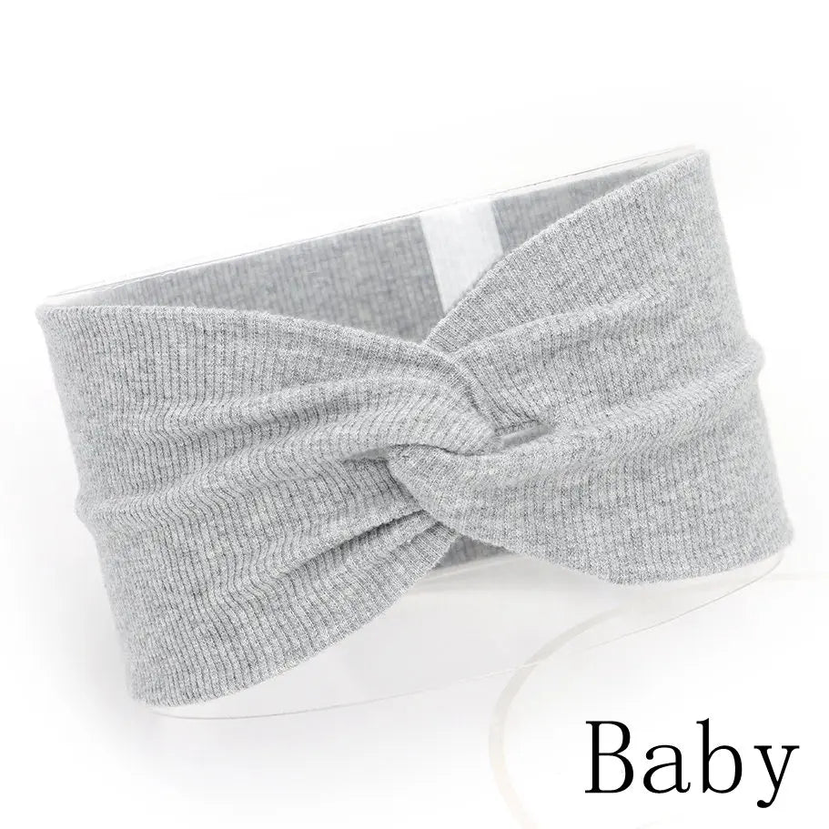 Baby Headband Mommy Twist Hairband For Women Girls Turban Mother Daughter Hair Accessories Cotton Newborn Head Wrap 2pcs/Set