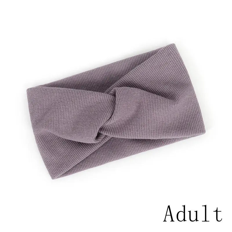 Baby Headband Mommy Twist Hairband For Women Girls Turban Mother Daughter Hair Accessories Cotton Newborn Head Wrap 2pcs/Set