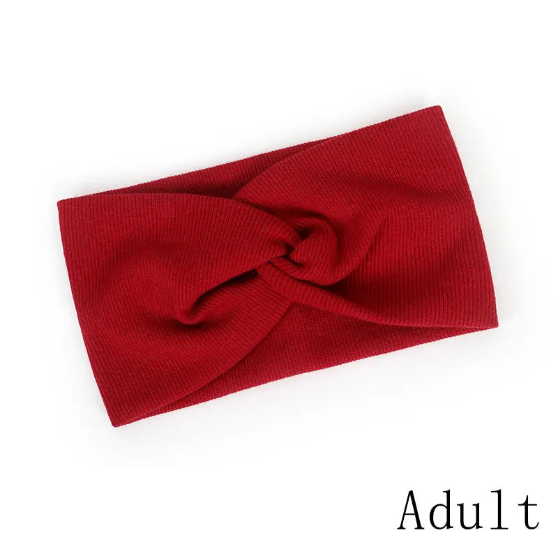 Baby Headband Mommy Twist Hairband For Women Girls Turban Mother Daughter Hair Accessories Cotton Newborn Head Wrap 2pcs/Set