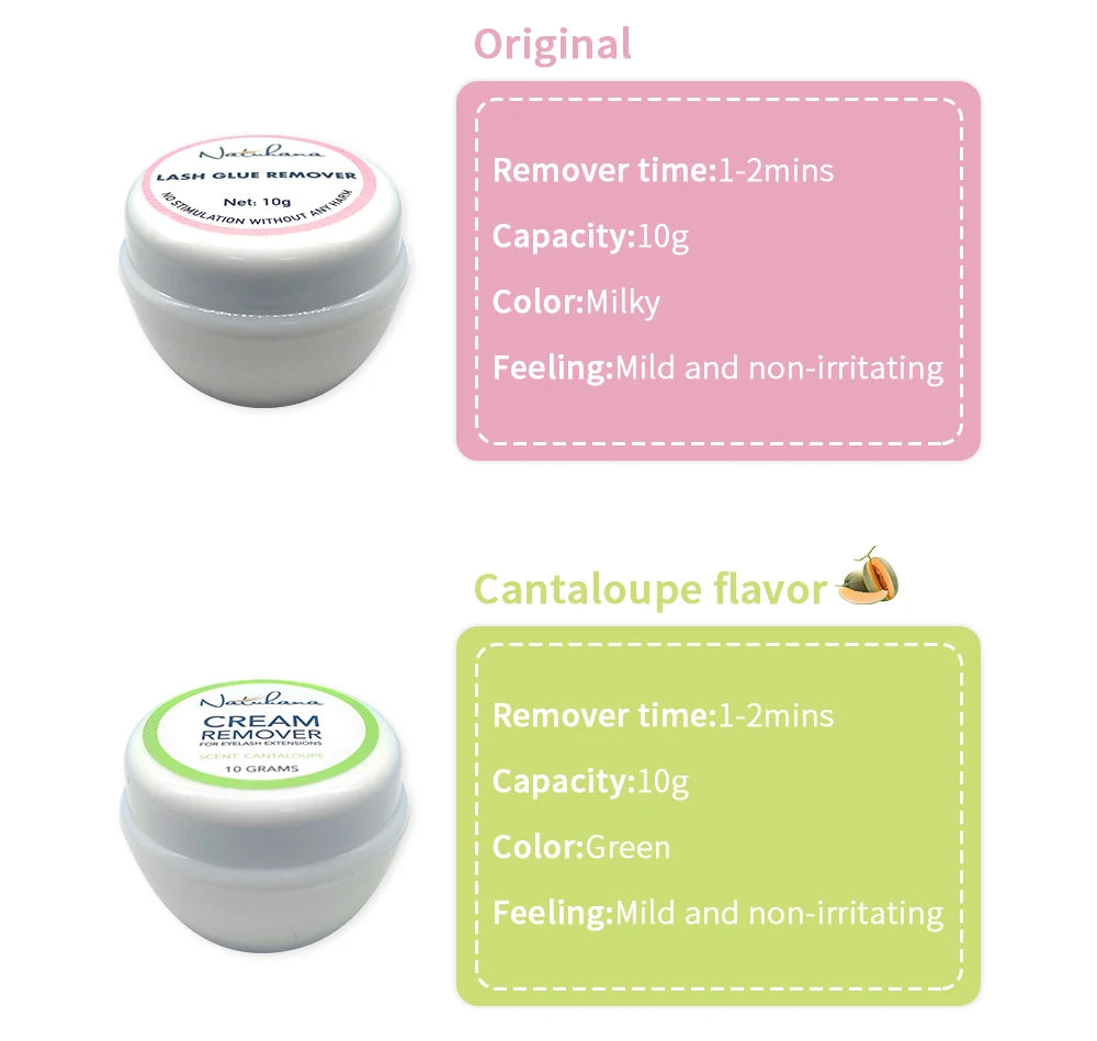 NATUHANA Fruit Flavour Eyelash Remover Glue Quick Unloading Adhesive Professional Cream Remover for Eyeslashes Makeup Tools