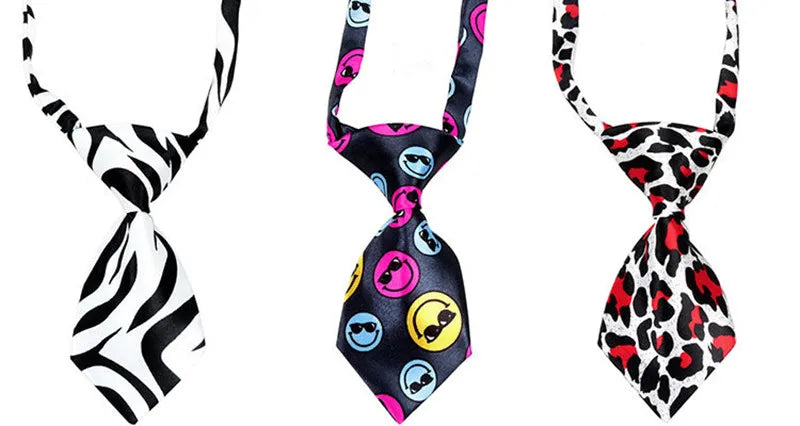 25/50/100pcs Bulk Dog Ties Mix Colors Cat Dog Neckties Dog Grooming Accessories Adjustable Small Dogs Bowties Supplies