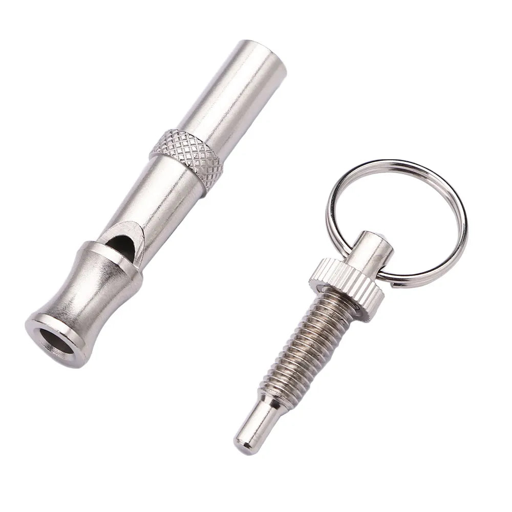 New 1pcs Wholesale High quality Pet Training Adjustable Ultrasonic Sound Key chain Dog Whistle Make Dog Stop Barking Whistles