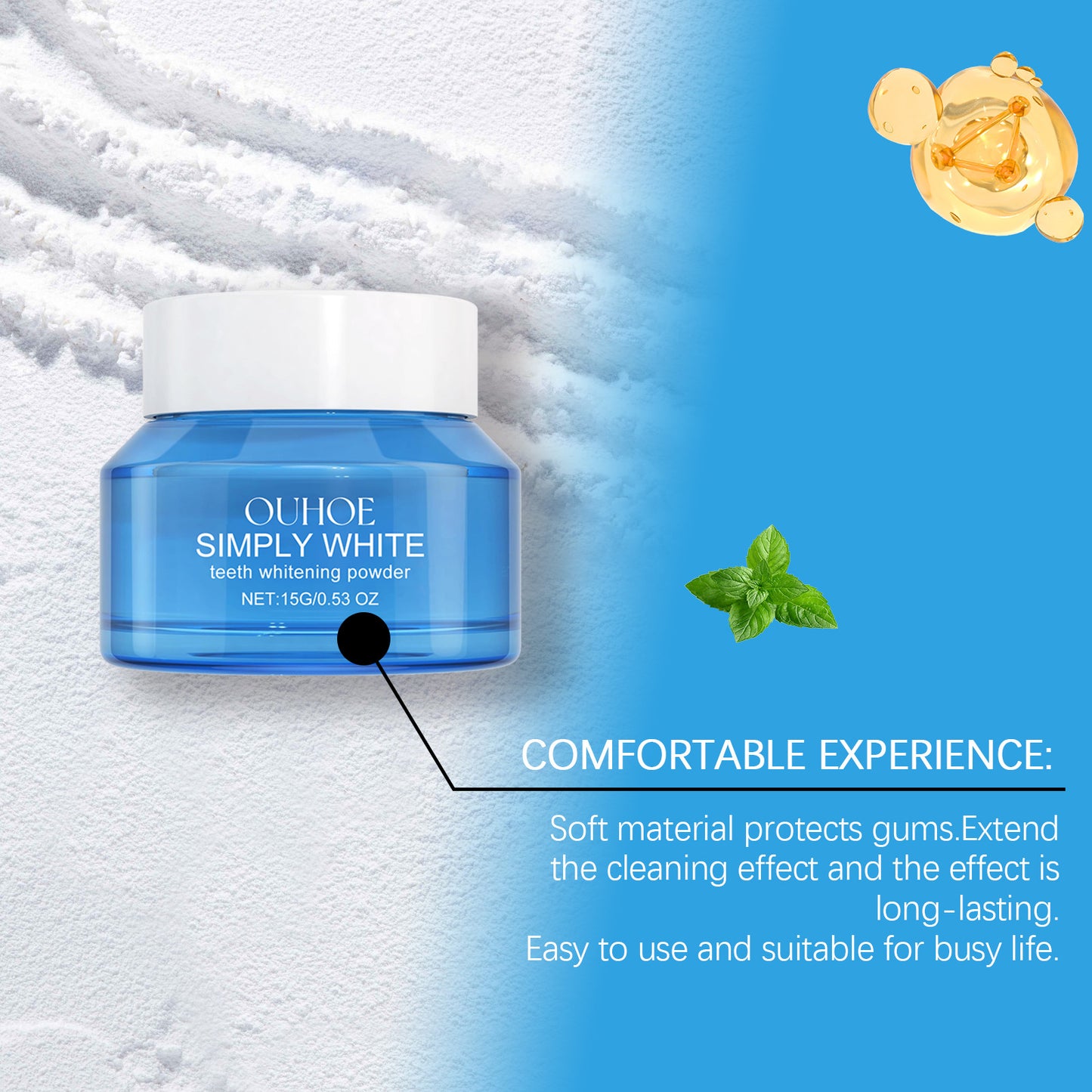 Teeth Whitening Powder Remove Yellow Plaque Stains Enamel Repair Dental Cleaning Toothpaste Fresh Breath Oral Hygiene Tooth Care