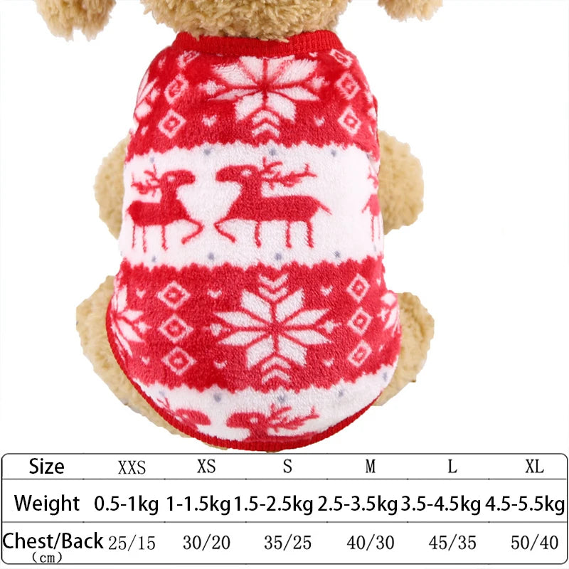 Christmas Dog Clothes for Small Medium Dogs Pet Costume Chihuahua Pets Hoodies Warm New Year Dog Clothing Yorkshire