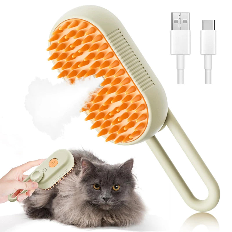 3IN1 Water Steam Brush Pets Grooming for Dogs Steam Cats Comb Brush for Cats with Vaporizer Anti-scratch Spray Accessories Cats