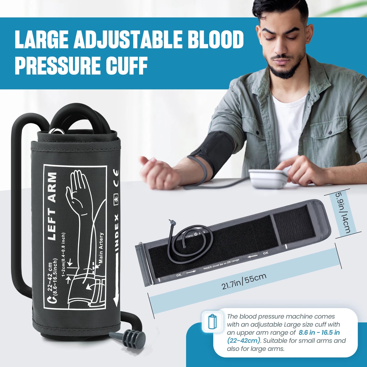 SEJOY Upper Arm Automatic Sphygmomanometer English Voice Backlight Blood Pressure Monitor High Accurate BP Monitors