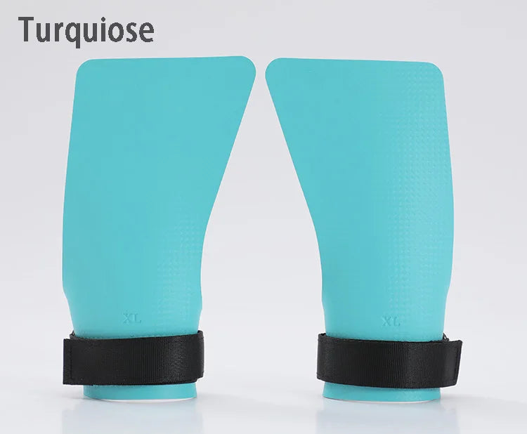 A Pair of Carbon No Finger Hole Hand Grips for Crossfit Pull Ups Cross Training Kettlebell Gymnastics Workout Palm Protector