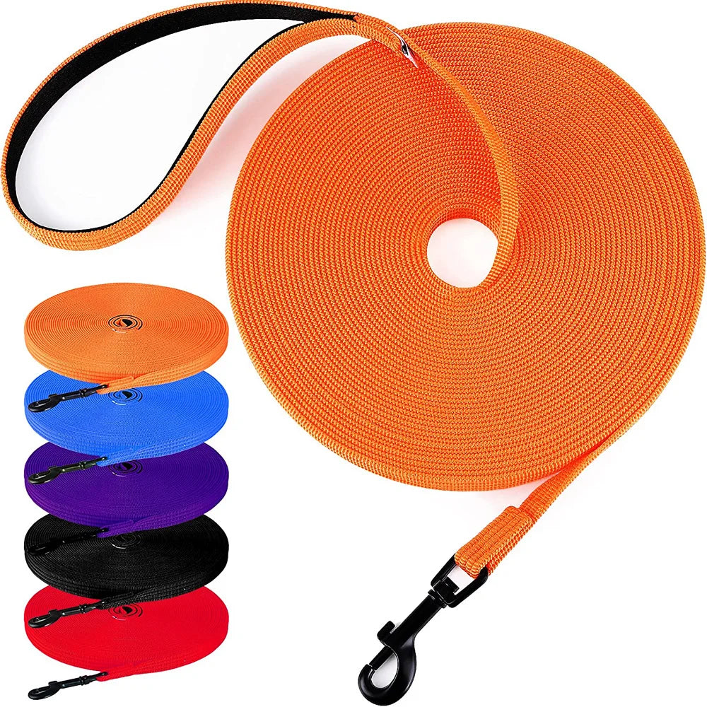 Nylon Dog Training Leashes Walking Pet Leash Long Lanyard Traction Rope for Small Large Dogs 4.5M 10M 15M Lead Item