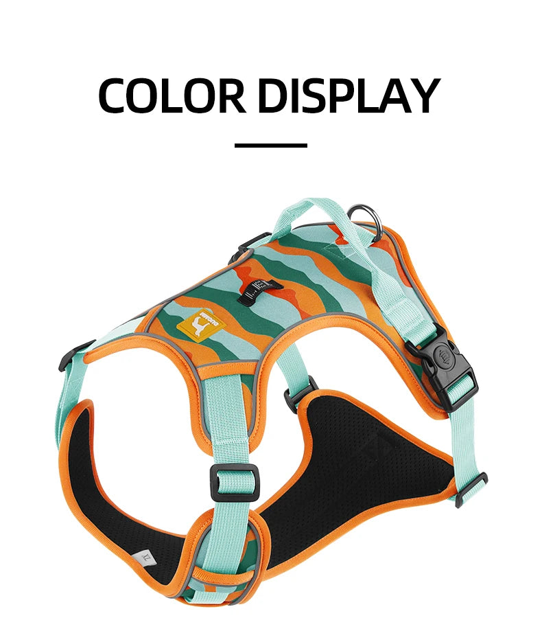Adjustable Harness Dog Reflective Safety Training Walking Chest Vest Leads Collar For French Bulldog Pets Dogs Accessories